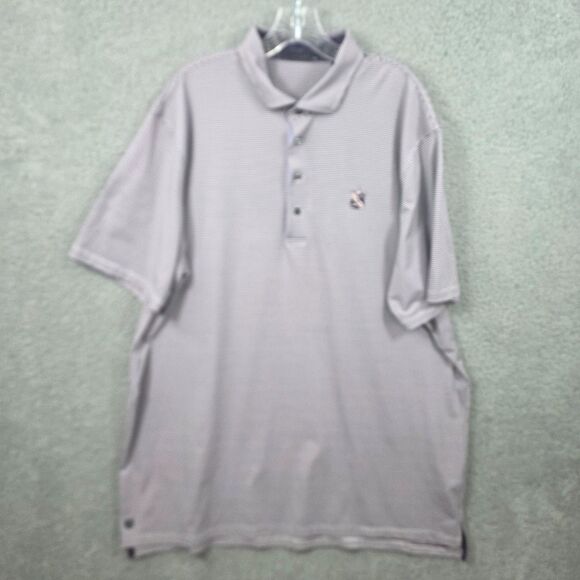 Greyson Other - Greyson Men's Purple White Striped Ridgewood Country Club Logo Polo Shirt 2XL